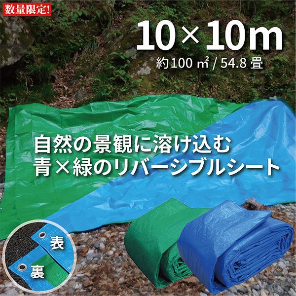 ブルーシート グリーン 緑色 #3000 10m×10m 高耐久 高品質