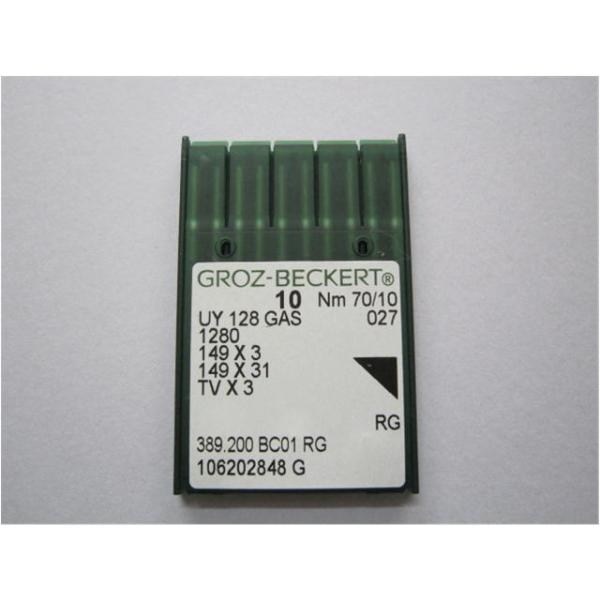 在庫処分品　在庫限りの特別価格です。UY128GAS  GROZ-BECKERT 工業用ミシン針１袋１０本入り※ミシンメーカー、機種により使用出来る針が指定されています。ご使用のミシンの指定針を必ずご確認下さい。　 ※番手の見方：11/75...