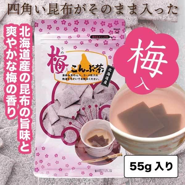 静香園 北海道産 梅入こんぶ茶 48g : 創業大正七年 お茶の岡田園