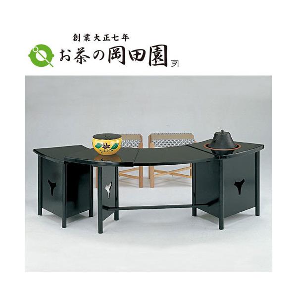 茶道具】 末広棚 即中斎宗匠好写 小川湖舟作 椅子二客付 立礼-35 茶道具】 末広棚 即中斎宗匠好写 小川湖舟作 椅子二客付 立礼-35