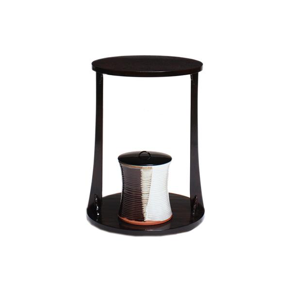 丸卓 溜塗 啄斎好 紙箱入 洗浄済 茶道具 古物品 茶道具】 溜 丸卓 〓啄斎好写 中村宗悦作 棚-25 : 創業大正七年 お茶の