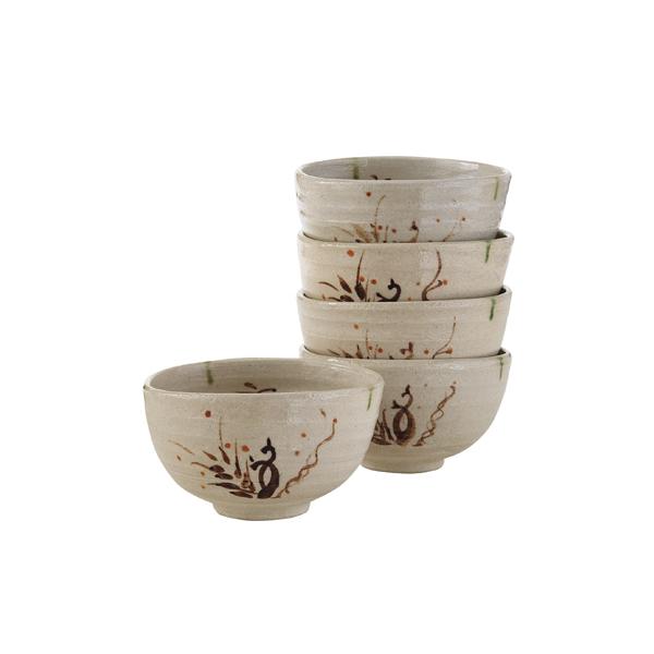【茶道具】弥七田織部　数茶碗10客　壱陶　共箱　美品　R1777 茶道具 抹茶碗 数茶碗 弥七田織部 10客 壱陶作 : 創業大正七年 お茶の