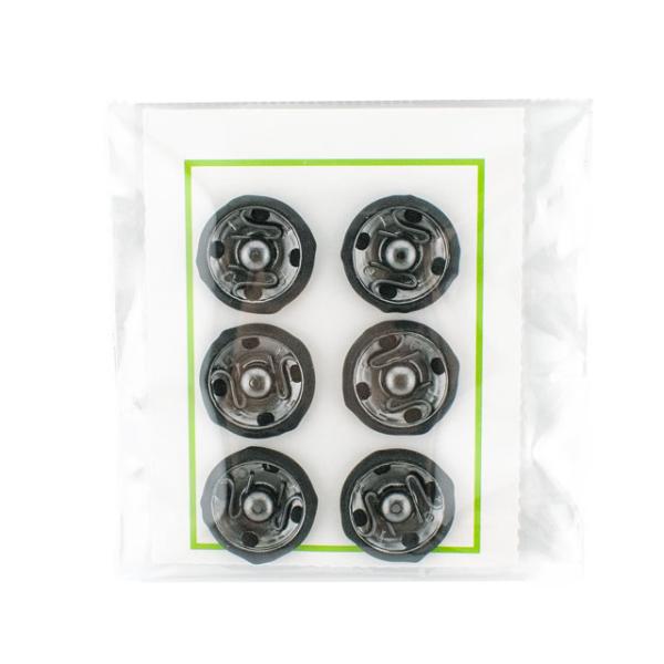 スナップボタン シルクスナップ（1508） 14mm 19.黒 6組入 08Bg99_