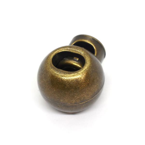 ●素材：本体・・・ABS樹脂、バネ・・・真鍮●サイズ：紐通し内径 約4mm×6mm※詳細は画像を参照ください。●推奨紐サイズ：直径3mm以下【商品の詳細】細紐用のベーシックなコードロックです。袋物や衣類の紐止めに。