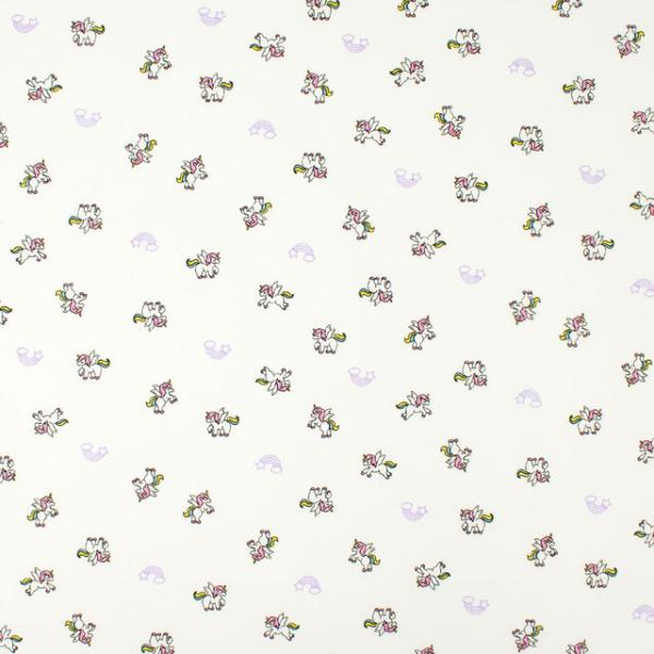 生地 オックスプリント ミニユニコーン（HSK716） A.キナリ 09Ae99_