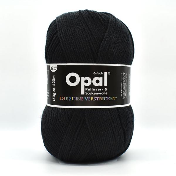 毛糸 Opal-オパール- 単色 6ply/6本撚り 150g巻 5306.ブラック 06Co99j