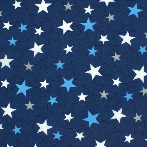 生地 ナイロンプリント 星柄（SG166） C.ブルー 10Bi13_ : 新宿