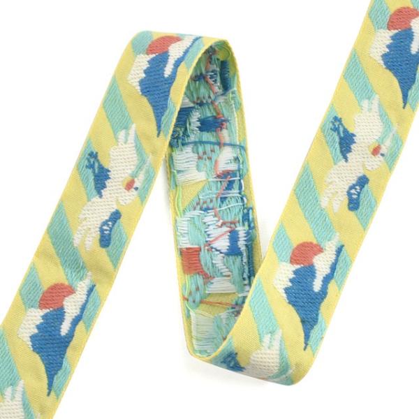 レピヤンリボン オリジナルチロル 富士山リボン （106-11-12） 25mm イエロー 07Ab99_