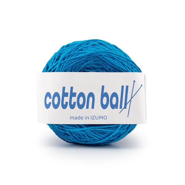 手編み糸 IZUMO COTTON BALL コットンボール 中細 ブルージュエル 06Co99j