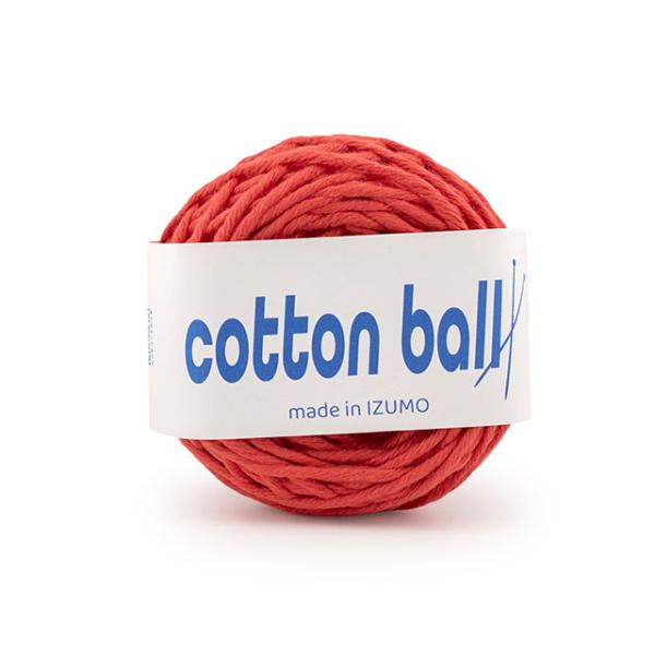 手編み糸 IZUMO COTTON BALL コットンボール 並太 トマト 06Co99j