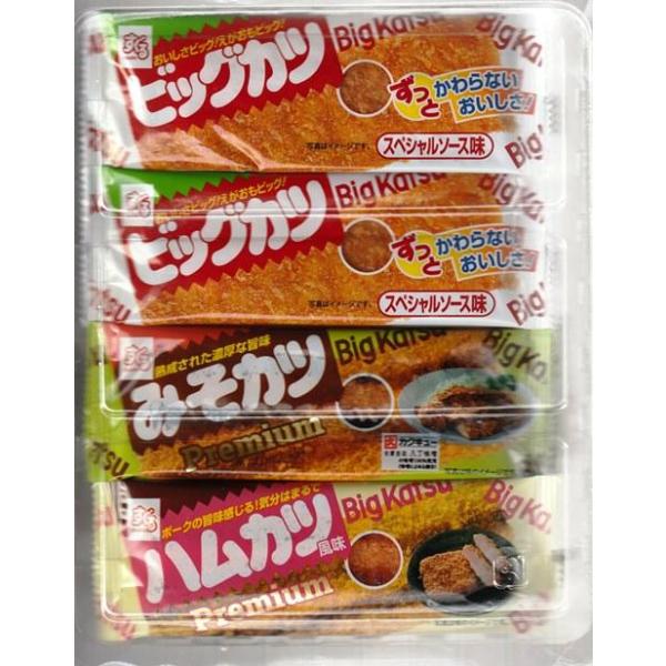 大人気ビッグカツをアソートパックにしました。3種の味がお楽しみいただけます。ビッグカツ：10袋みそカツ　： 5袋ハムカツ　： 5袋在庫なくなり次第終了となります。