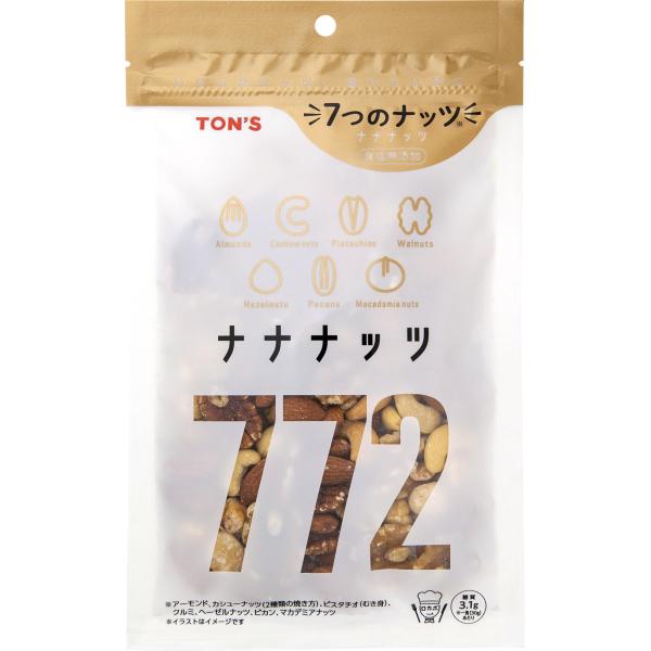 いろんなナッツ、食べたい方に。7つのナッツナナナッツアーモンド、カシューナッツ、ピスタチオ、クルミ、ヘーゼルナッツ、ピカン、マカデミアナッツ。１つ１つ形も大きさも異なるナッツが活きるよう、それぞれに適した焙煎方法で仕上げました。食塩無添加タ...