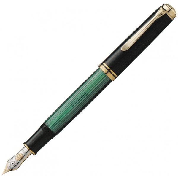 万年筆　ペリカン　スーべレーンM1000 グリーン　字幅:M(中字) Pelikan（筆記具） 万年筆B） ペリカン スーベレーン M1000 緑縞