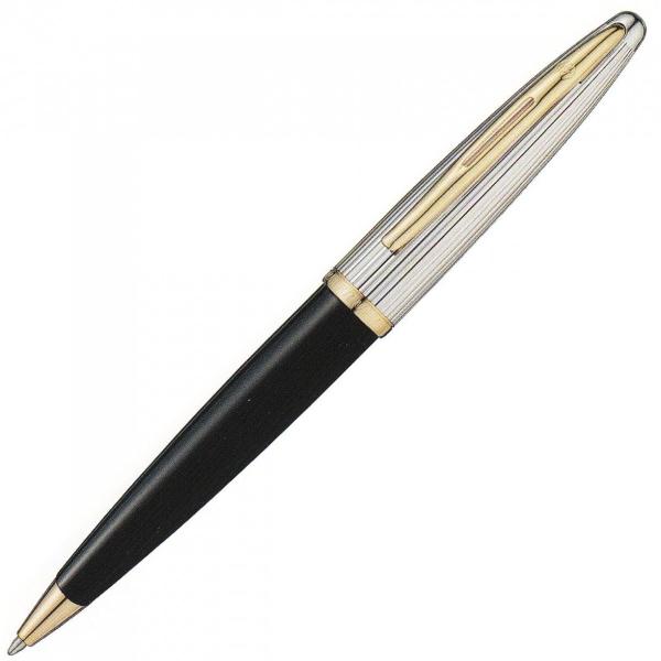 WATERMAN　Caren　カレン　デラックス　ブラック／シルバー　万年筆　M ウォーターマン カレン・デラックス ブラック&シルバーGT 万年筆