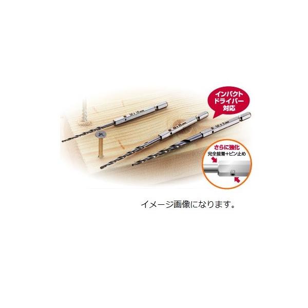 大西工業　　ハイス下穴錐<キリ・ドリル>　4.0mm×130mm　木ネジ・釘の下穴用・インパクトドライバー対応