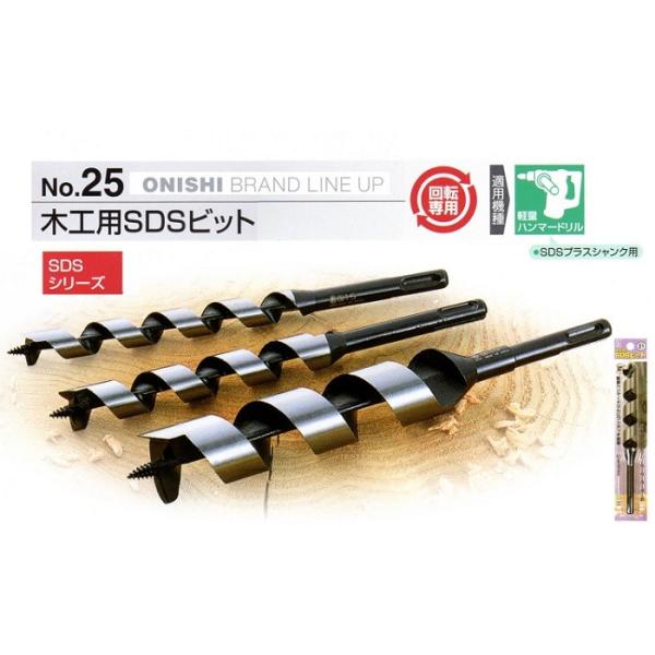 大西工業　木工用ドリル　ＳＤＳプラスシャンク　　回転専用　　９．０〜１２．０
