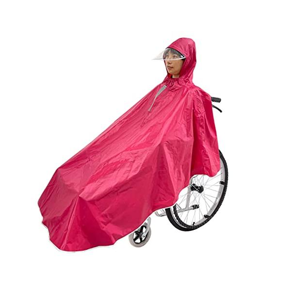 【介護支援専門員監修】Douray 車椅子用レインコート 車いす ポンチョ 雨具 長いポンチョ レインコート収納袋付き フリーサイズ 男女兼用 (なつ