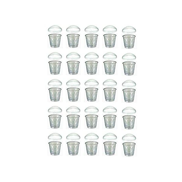 レンジ対応 日本製 フタ付 デザートカップ プリンカップ 耐熱 ゼリーカップ プラスチック製 25個 セット GLD680