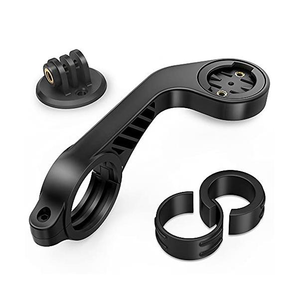幅広対応  アクションカメラ マウント 付き サイコン マウント、対応 XOSS G / G * GPSコンピューター、Garmin Edge 530 830 1000 1030 130 Plus/ Plus / Explore / Tou...