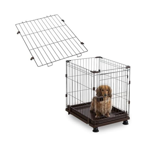 商品サイズ cm ：幅約44*奥行約61材質：線材／スチール エポキシ樹脂塗装 、屋根ジョイント／ポリプロピレン対象：小型犬・猫 コンビネーションサークルP-CS-470V・1400V専用 ※本品は屋根のみの製品です。※ペットの年齢や種類・...