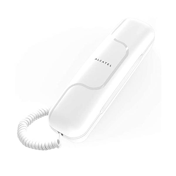 色：ホワイト ※保留機能・電話帳・留守番電話機能はございません。  フランスのエスプリが効いた渾身のデザイン  シンプルでお洒落なデザインが魅力。卓上でも壁掛けでも使える固定電話機 スタイリッシュで超コンパクト設計  受話器と本体がピッタリ...