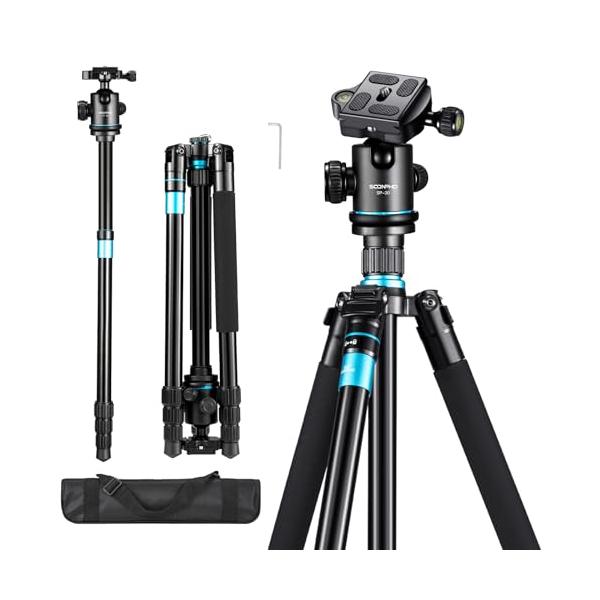 SOONPHO SP30 カメラ三脚 159cm ビデオ三脚 軽量 スマホ三脚 SOONPHO SP30 カメラ三脚 159cm ビデオ三脚 軽量 スマホ三脚