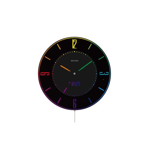 リズム(RHYTHM) 掛け時計 置き時計 電波時計 365色 LED 推し色 変更
