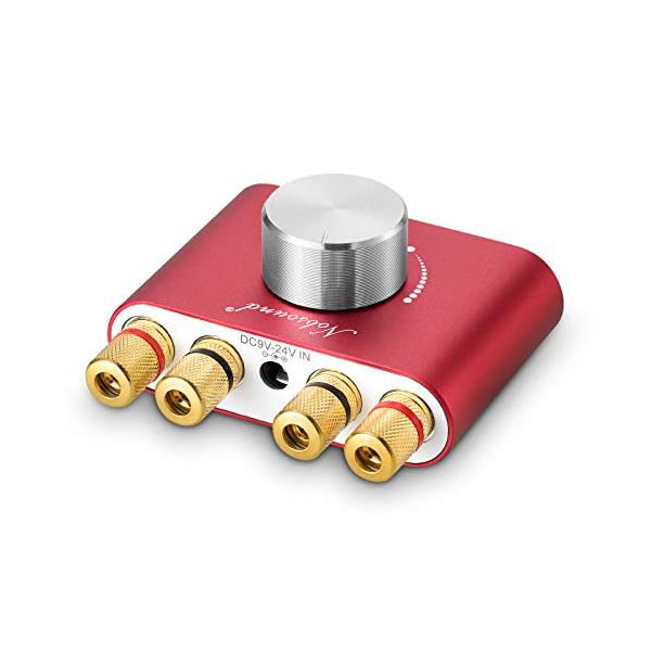 色：レッドBluetoothレシーバーとパワーアンプ(Headphone Amplifier)の2-In-1アンプです。スマホなど無線でスピーカに繋がります。ミニサイズだが、出力パワーは100Wあります。入力：AUX、USB、Bluetoo...