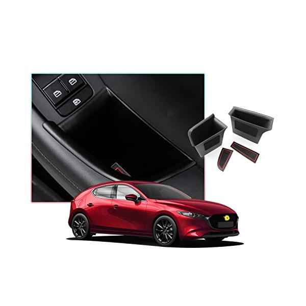 CDEFG マツダ3 車種専用設計 (Mazda3 FASTBACK / Mazda3 SEDAN) 新型 ドアハンドル 収納ボックス 内側 ドア ストレージボ