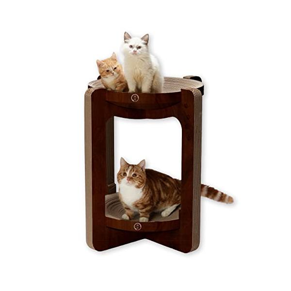 猫壱 バリバリボウルタワー… (XL, ダークブラウン) : お買い得ネット