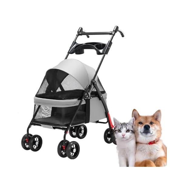 色：グレー* 通気性抜群 ：ペット用品/犬/おでかけ用品/カート