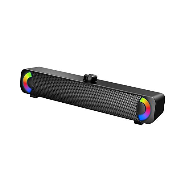 色：ブラック* 最新款pc スピーカー usb PC スピーカーあらゆるタイプのコンピューターや音楽機器に適しています。 ゲーミングpc スピーカー接続は簡単で、USBインターフェースと3.5mmAUXインターフェースを介してのみ使用できま...