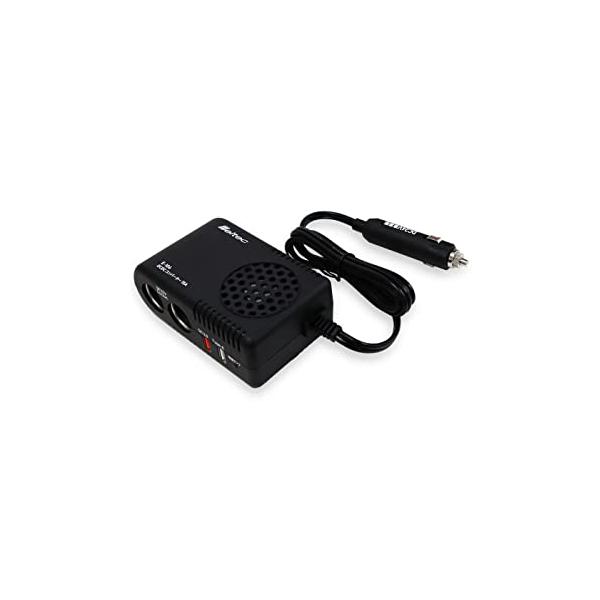 メルテック(meltec) DCDCコンバーター 15A 24V車に12V車用カー用品使用可能 USB2口付ブラック E-106