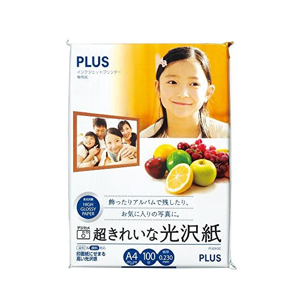 プラス 写真用紙 超きれいな光沢紙 A4判 100枚入 IT-221GC 46064