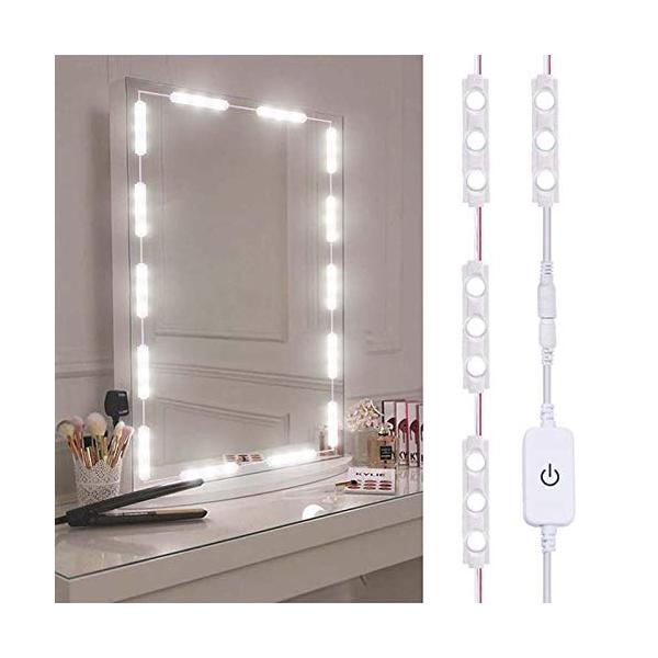 * 優れたミラーライト 調光可能なLEDミラーランプデザインには、60個の高品質Ledビーズ、6000Kデイライトホワイト、最大1200lmの明るさがあり、ミラーを照らすのに十分な光を確保します。注：ミラーリングは含まれていません。* 調整...