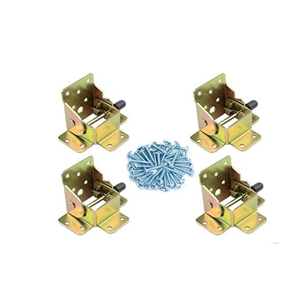 色：Cパッケージ商品数：4枚セット　折れ脚金具テーブルの天板と脚をつなげる金具です。 オリジナルのテーブルの作成に。ホーム&amp;キッチン:家具:リビングルーム家具:テーブル:座卓・ちゃぶ台