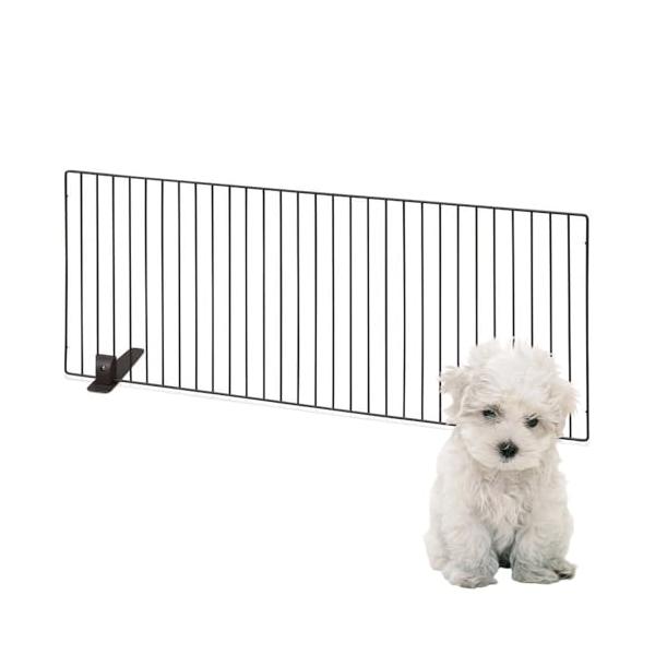 本体サイズ(幅X奥行X高さ):90*18*40cm本体重量:1.9kg簡単設置のシンプルフェンス圧迫感を感じないデザインまたぎやすい高さ適応犬種(目安) 超小型犬用(ヨークシャーテリア、チワワ、他)ペット用品:犬:犬小屋・ケージ:サークル・...