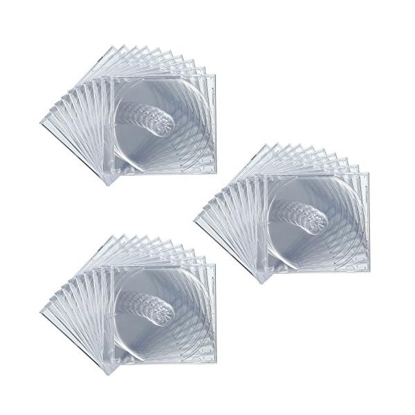 色：クリアサイズ：1枚収納×30一般的な音楽用CDケースと同じ厚さ10mmのプラケースです。100%バージンPS(ポリスチレン)樹脂材を使用、臭いが少なく耐久性も高い高品質なプラケースです。DVD・CDはもちろん、ブルーレイディスクの保管に...