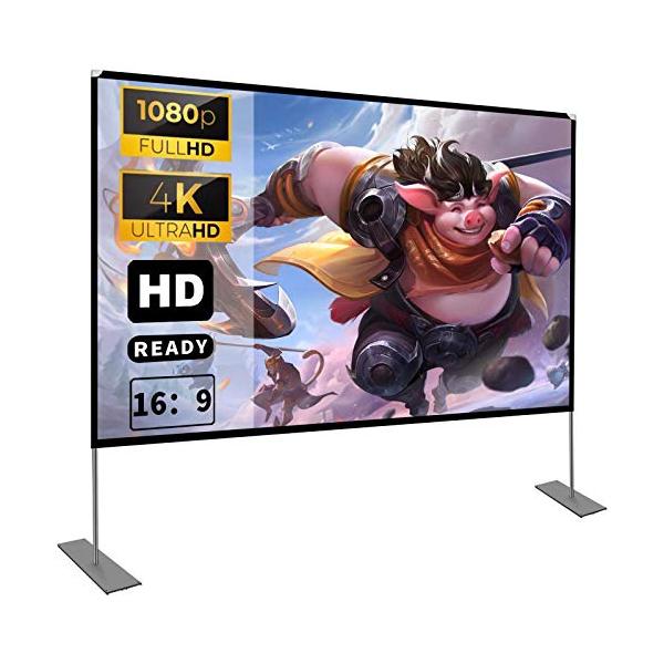 プロジェクタースクリーン 100インチ 4K 16:9 HD 3D ポータブル プロジェクタースクリーン 100インチ 4K 16:9 HD 3D ポータブル