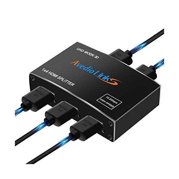 avedio links 4K@60Hz HDMI 分配器 1入力4出力 高速HDMIケーブル1本