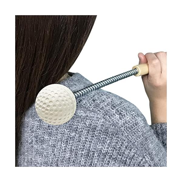 色：ゴルフボールサイズ/スプリングタイプ ボール付で強力にコリほぐし 体を動かしたり、事務仕事、パソコンでの作業など様々な方に共通する職業病の1つに「肩こり」があります。そんな悩みをこのボール付肩たたき棒がコリほぐしの手伝いをします  しな...