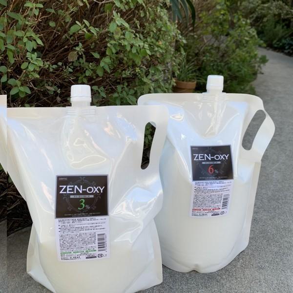 8個セット【送料無料】ZEN オキシ 6％ 3％ 2500ml カラー剤 2液