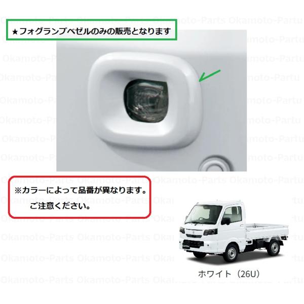 キャリイ フォグランプベゼル（26U ホワイト）「スズキ純正用品