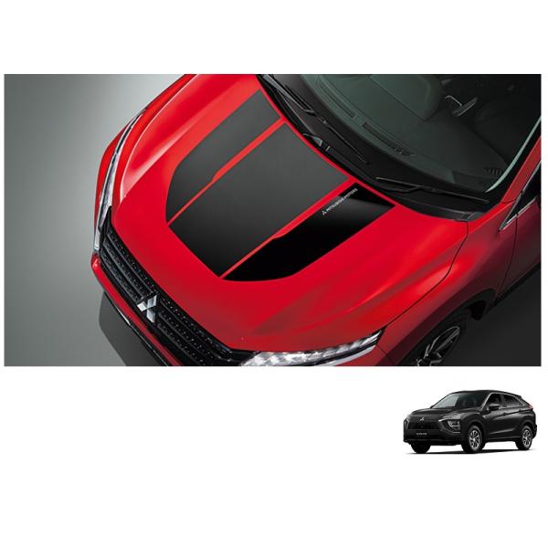 三菱（MITSUBISHI） フードデカール「ミツビシ純正用品」エクリプス