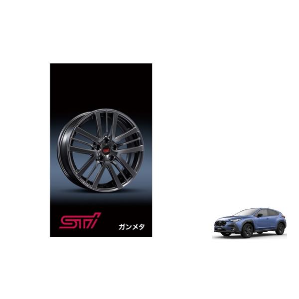 スバル クロストレック STI 純正 17インチ ホイール 4本 インプレッサ 楽天市場】SG217FN120【スバル純正】STIアルミホイールセット17
