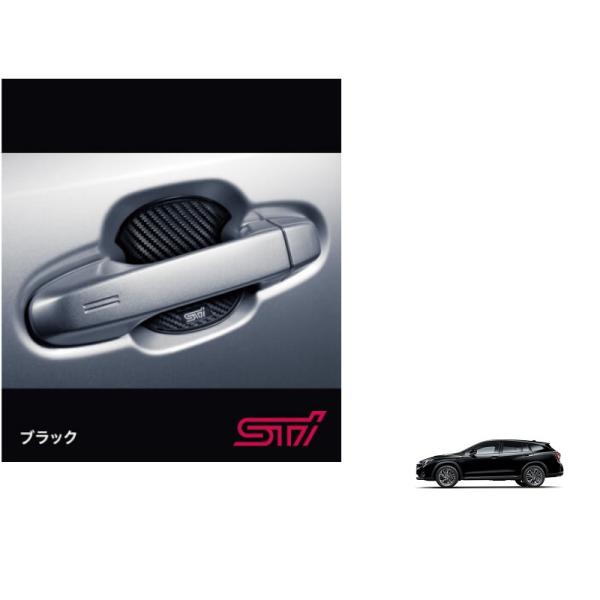 (TR)ＳＴＩドアハンドルプロテクター(ブラック)4枚セット「スバル純正用品」　レイバック　VN5/VNF(D/E/F型)　ST91099ST080/ＳＴ91099ＳＴ080