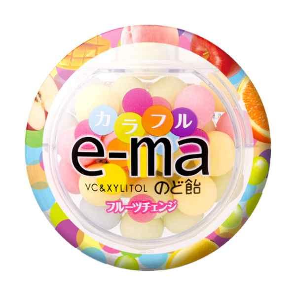 UHAピピン e-maのど飴　容器　カラフルフルーツチェンジ 33g 72コ入り 2023/05/01発売 (4514062257334c) UHAピピン e-maのど飴 容器 カラフルフルーツチェンジ 33g 72コ入り