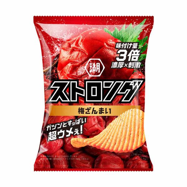 湖池屋 ストロング 梅ざんまい 52g 12コ入り 2026/09/14発売 (4514410169951)