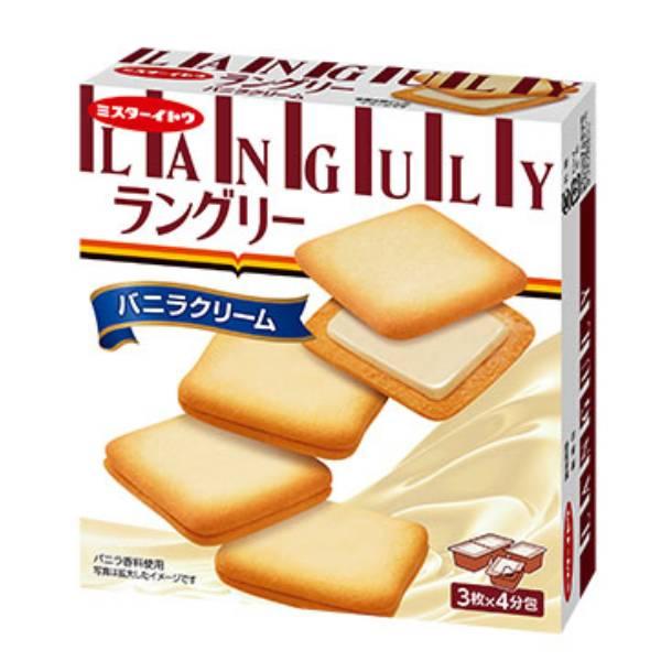 イトウ製菓 ラングリーバニラクリーム 12枚（3枚×4パック） 36コ入り 2024/11/04発売 (4901050139633c) イトウ製菓 ラングリーバニラクリーム 12枚（3枚×4パック） 36コ入り
