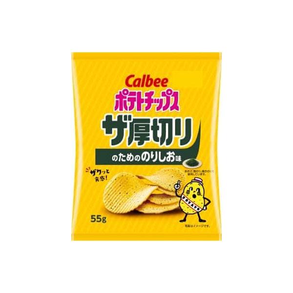 カルビー ポテトチップスザ厚切りのためののりしお味 55g 12コ カルビー ポテトチップスザ厚切りのためののりしお味 55g 12コ